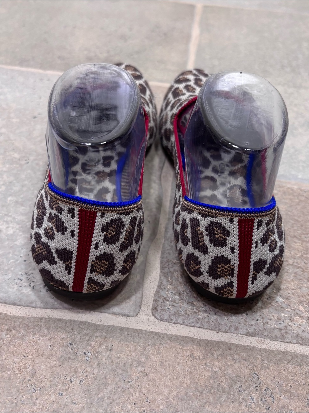 Rothy's Leopard Print Flats with Red Trim - Picture 3 of 9